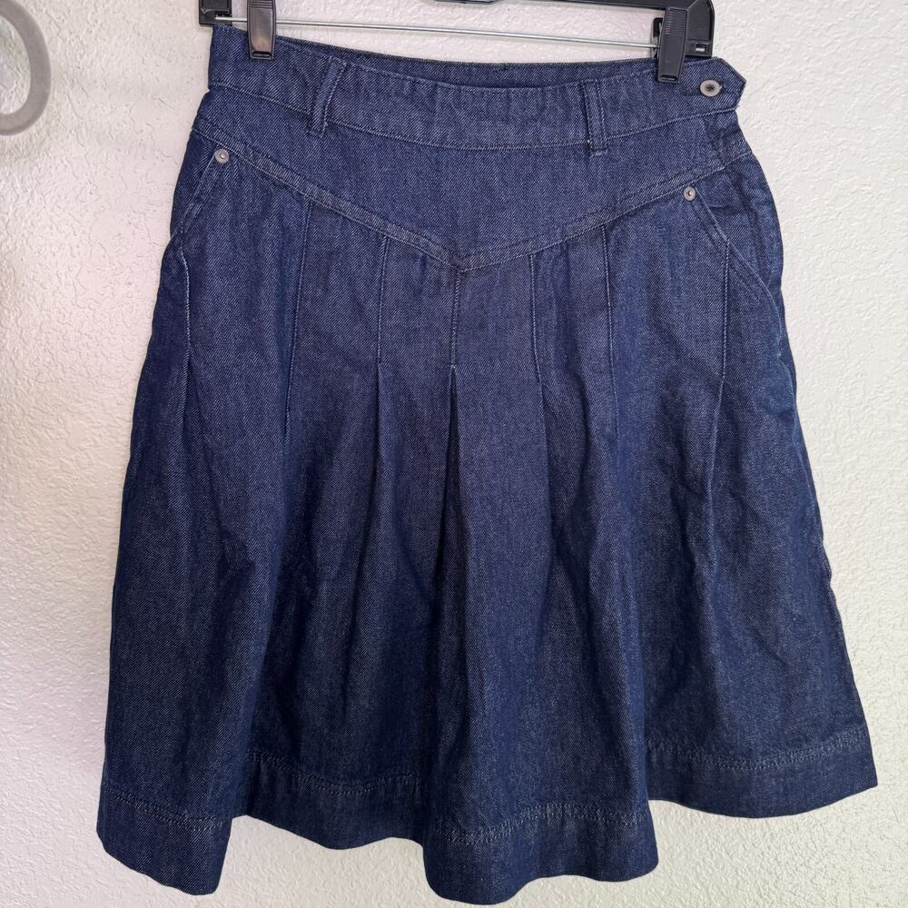 Free People Dark Blue Denim Skirt Set NWT - Picture 5 of 14